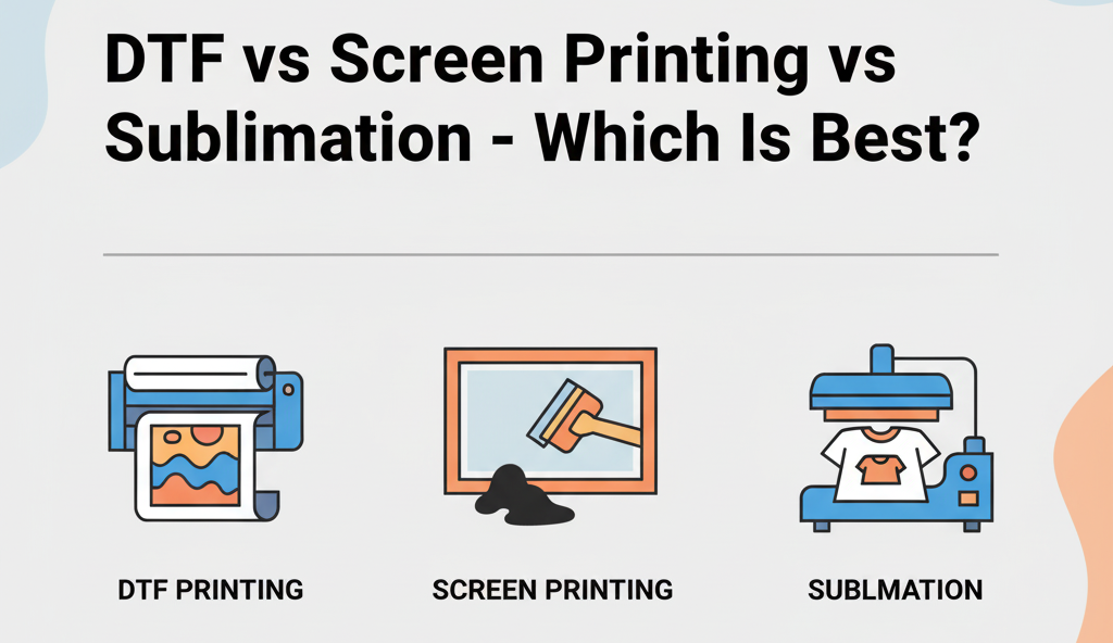 DTF vs Screen Printing vs Sublimation: Which Is Best for You?