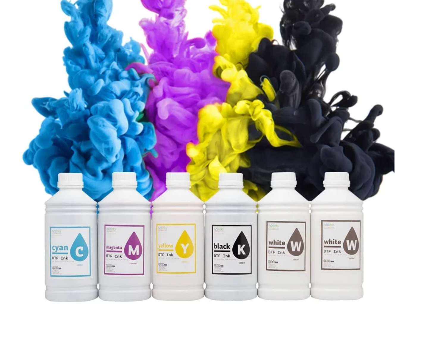 Ink Transfar DTF Pigment Ink (1000 ML (33.8 OZ) - Direct to Film Textile Ink for Ep ...