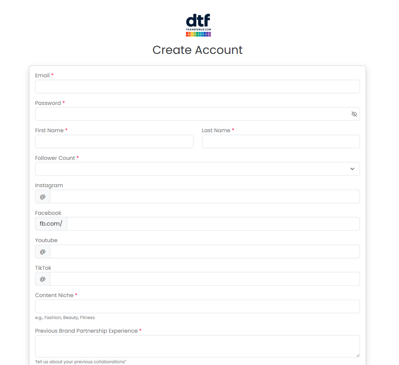 Create Account