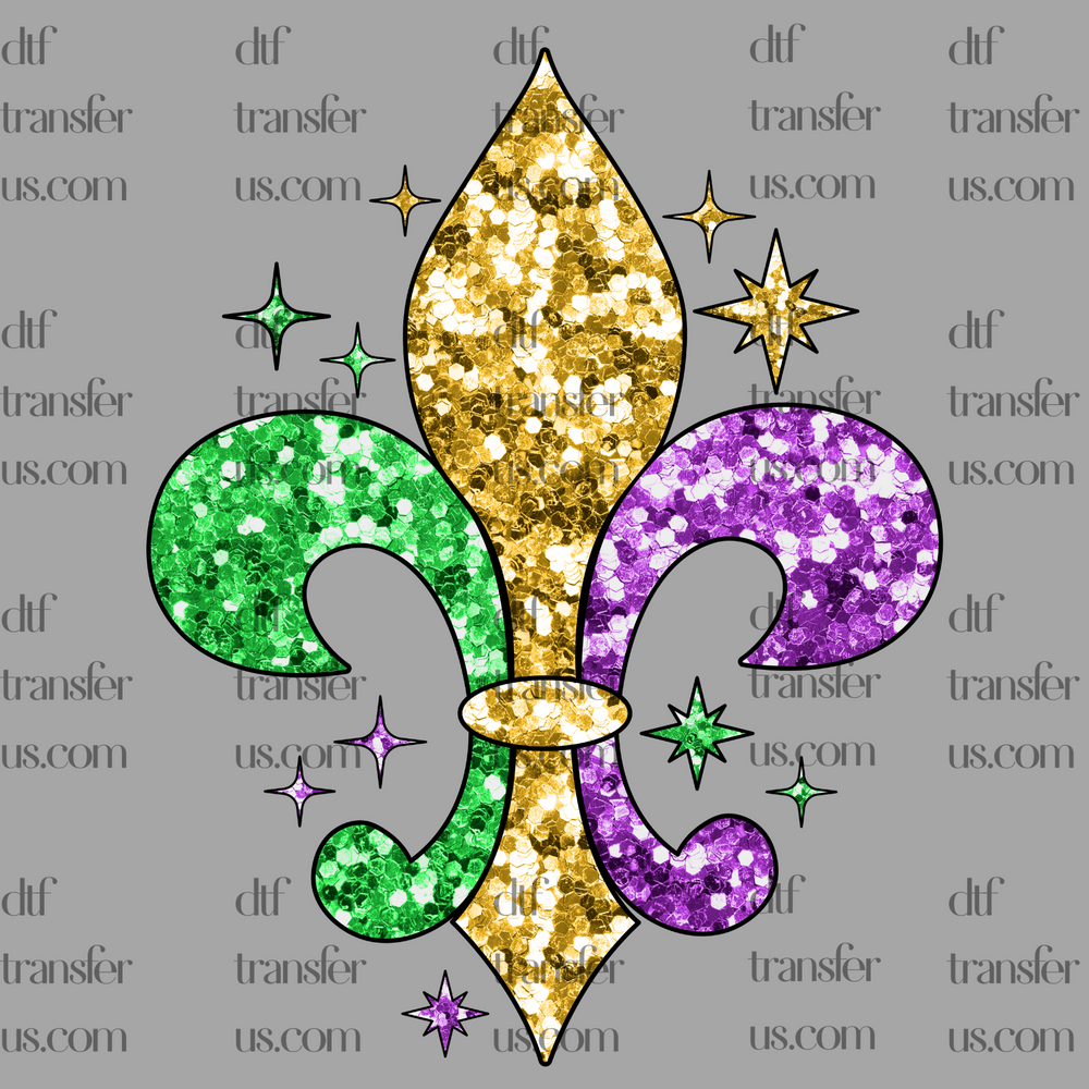 Mardi Gras Saint - Mardi Gras DTF Heat transfer