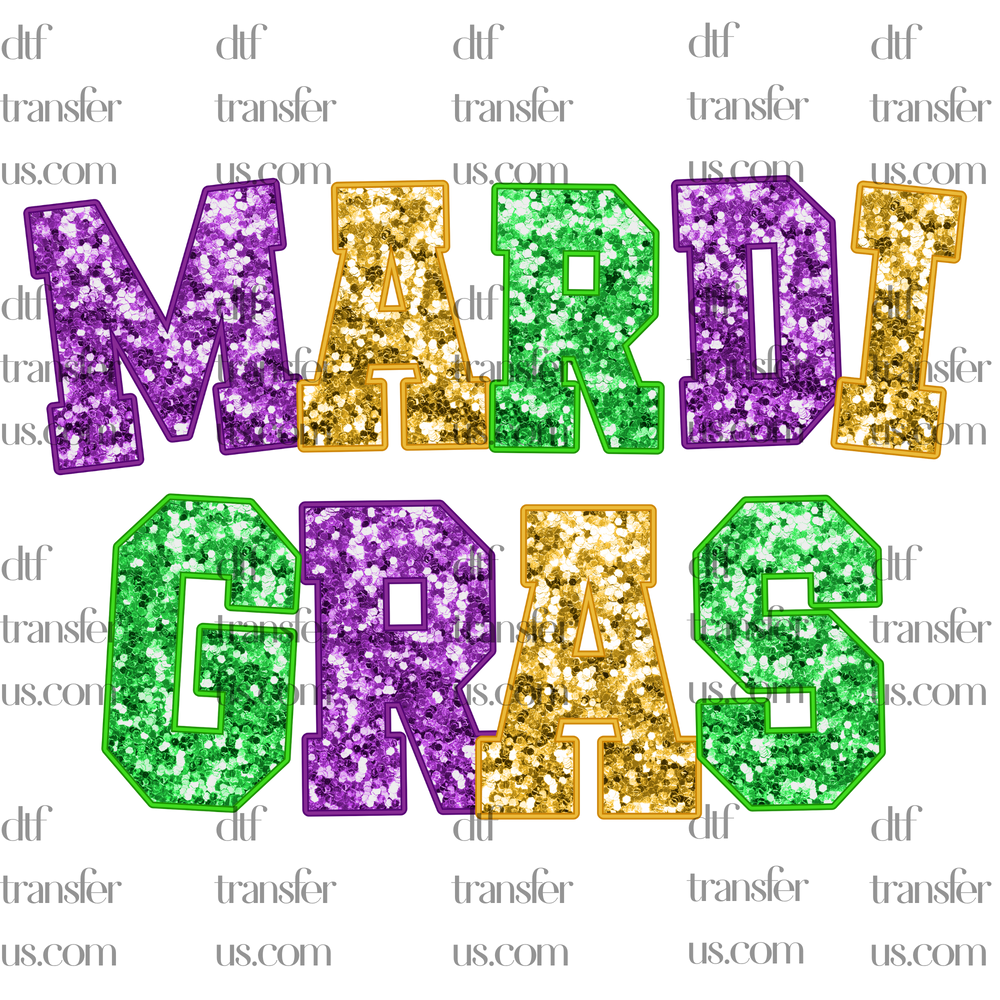 Mardi Gras - Mardi Gras DTF Heat transfer