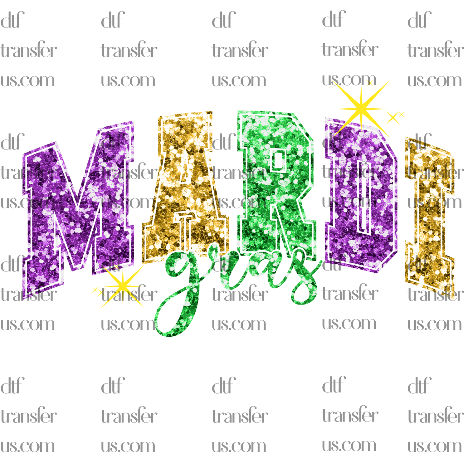 Mardi Gras - Mardi Gras DTF Heat transfer